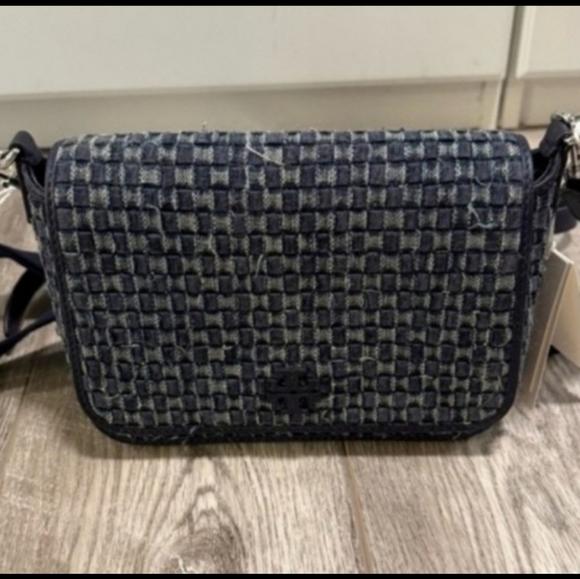 Brand New Tory Burch Denim Thea Crossbody Bag - Picture 2 of 5